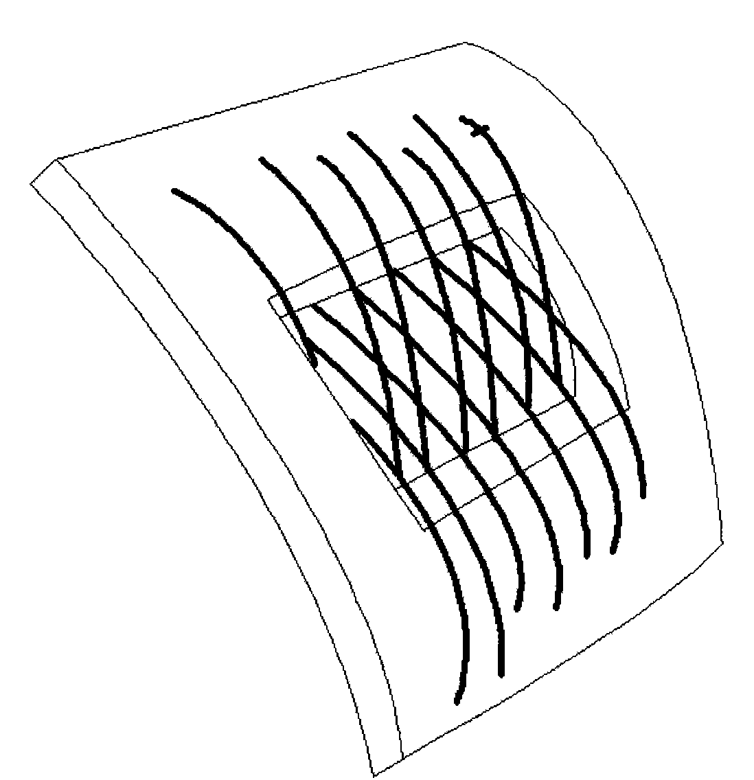 Method for stitching and repairing mechanical damage of radial tire