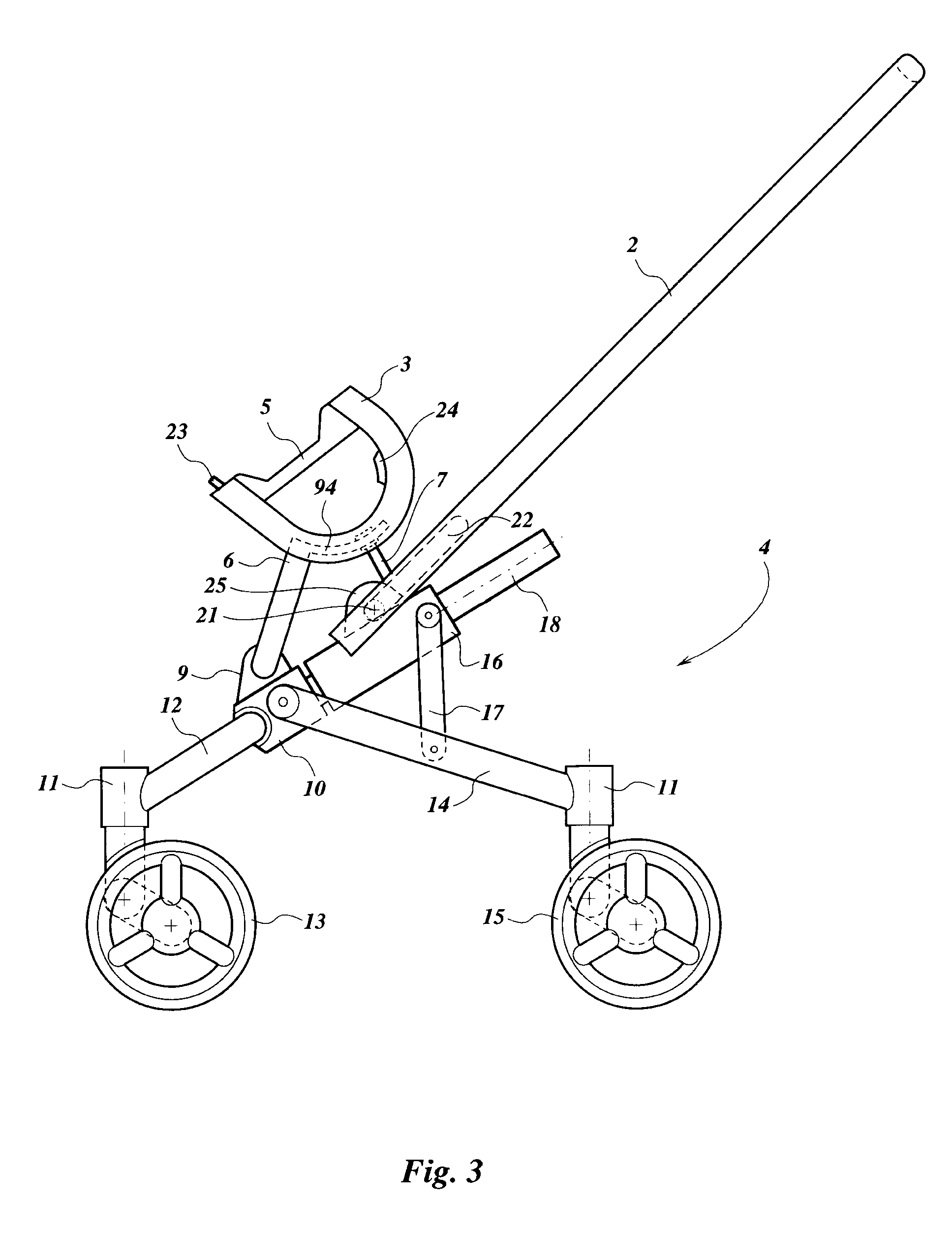 Device for transporting a child