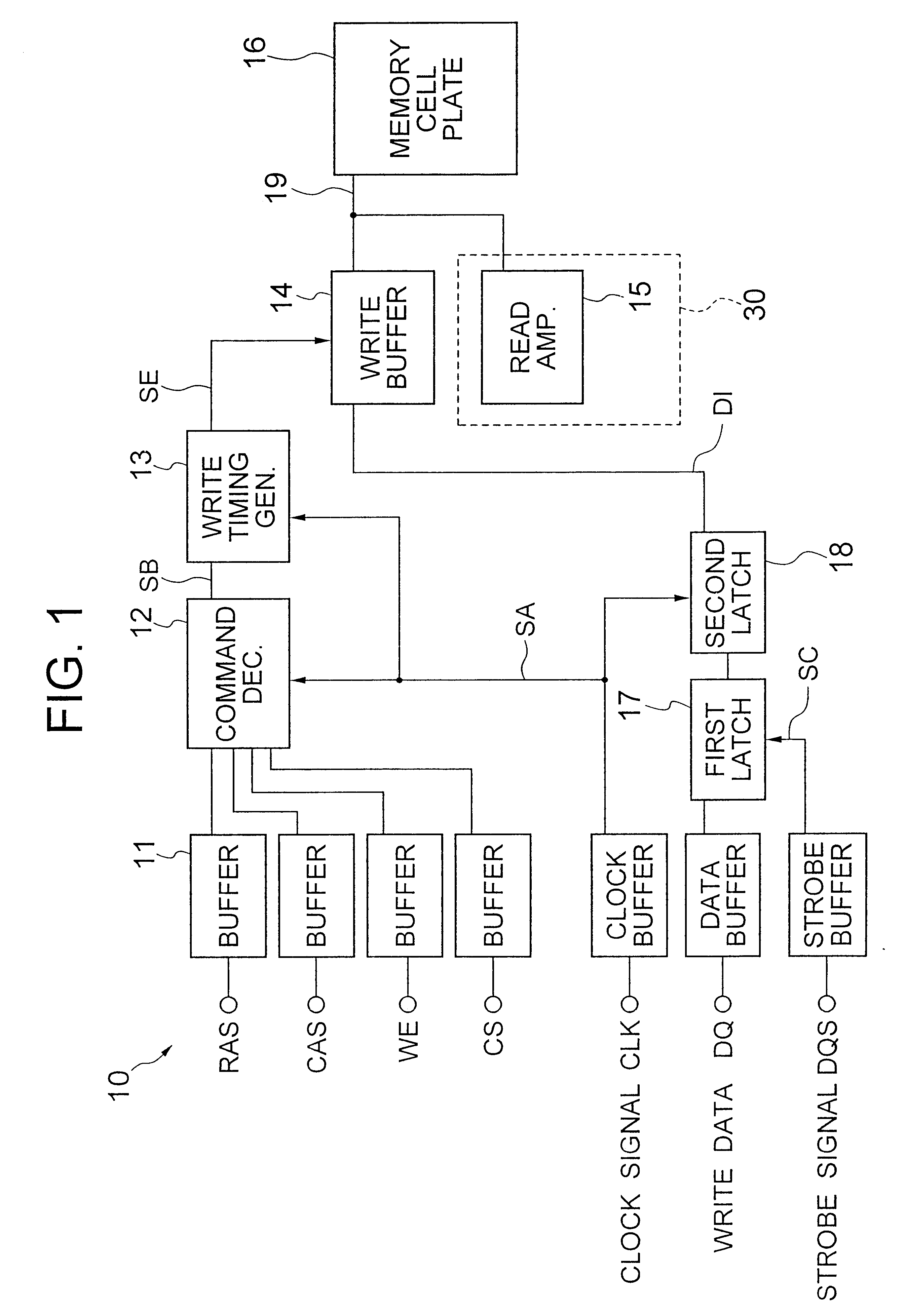 Synchronous double data rate DRAM