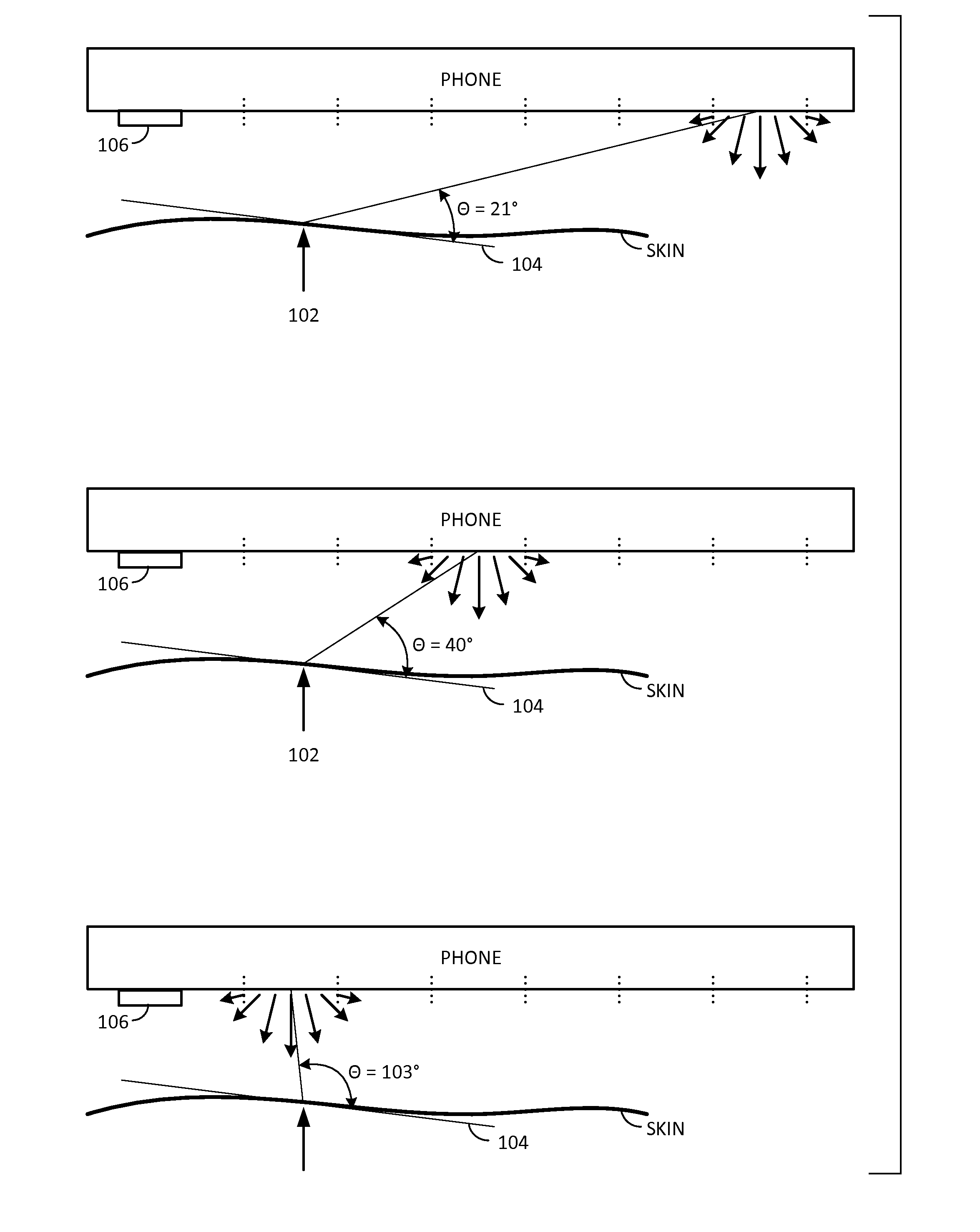 Dermoscopic data acquisition employing display illumination