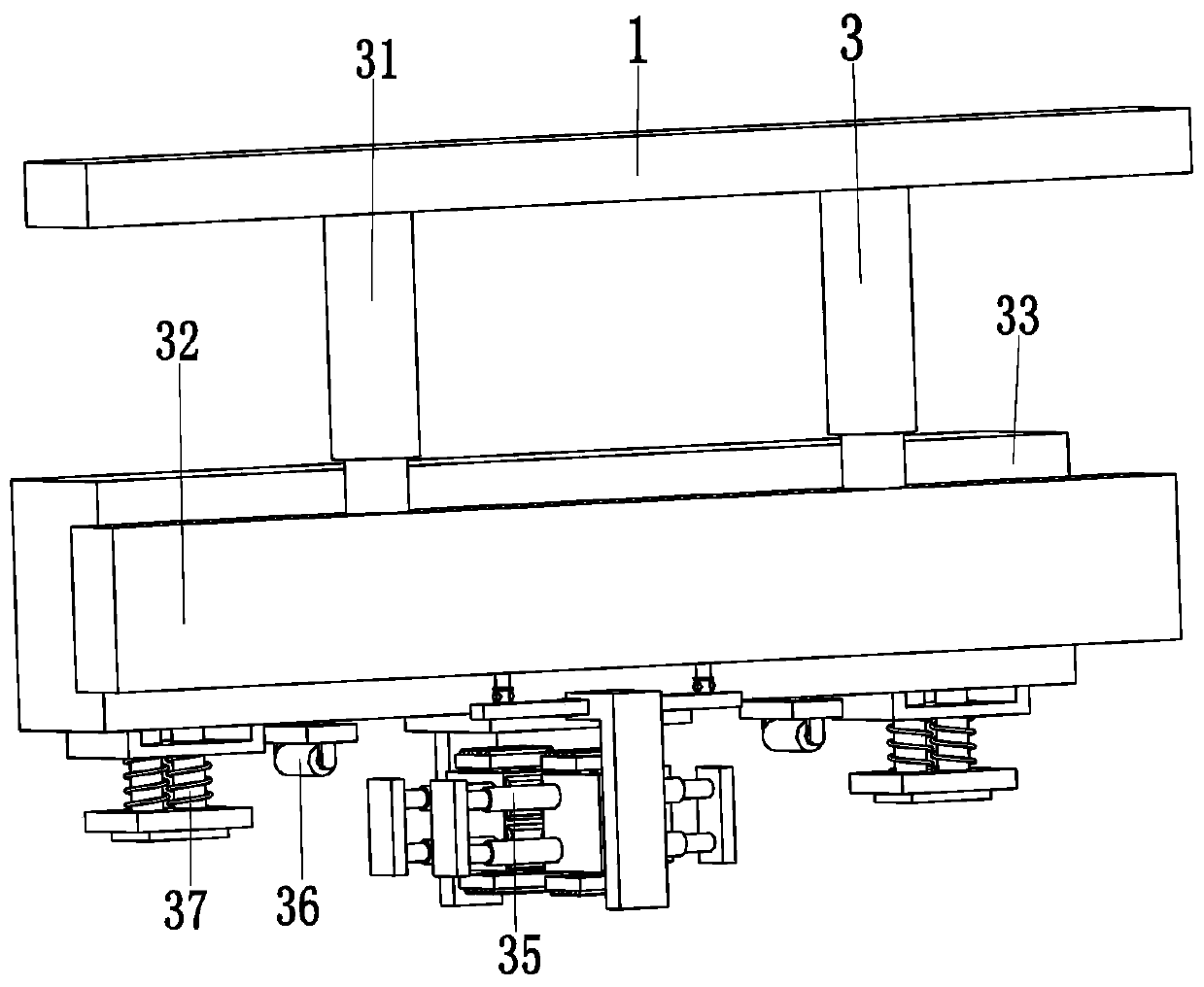 A steel structure support column locking lifting frame