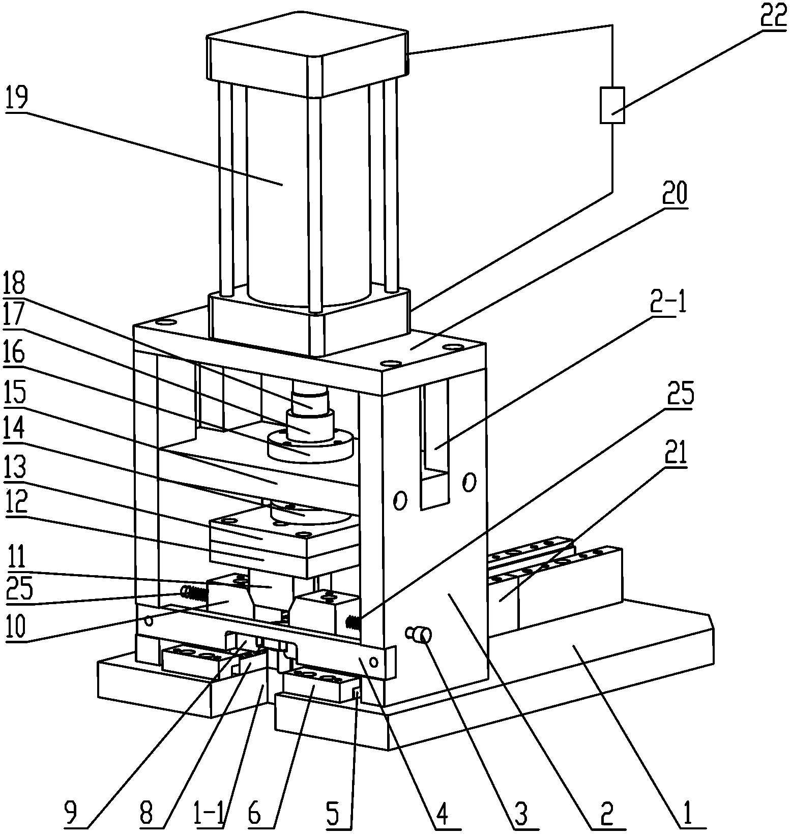 Semiautomatic reforming tool of casting piece