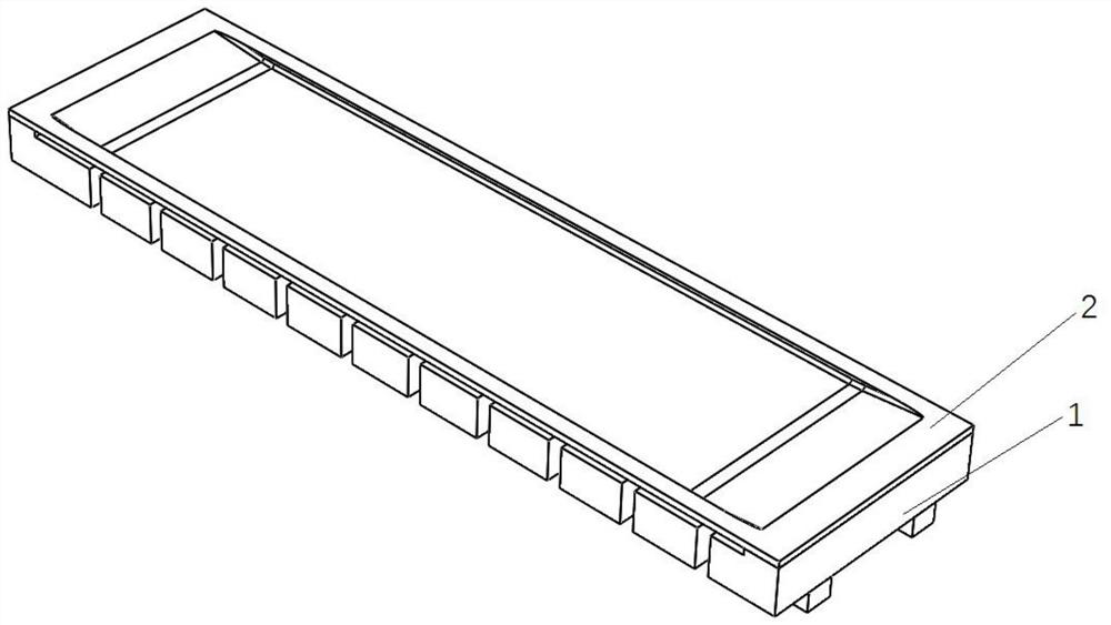 A split conductive ceramic boat