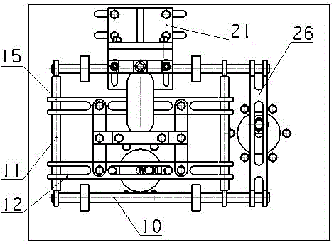 Two-degree freedom thermal fatigue test device used for metal bellows of vehicle exhaust system