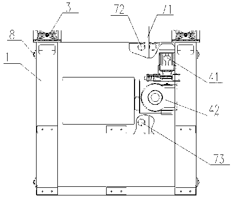 Transverse moving mechanism of cold sawing machine