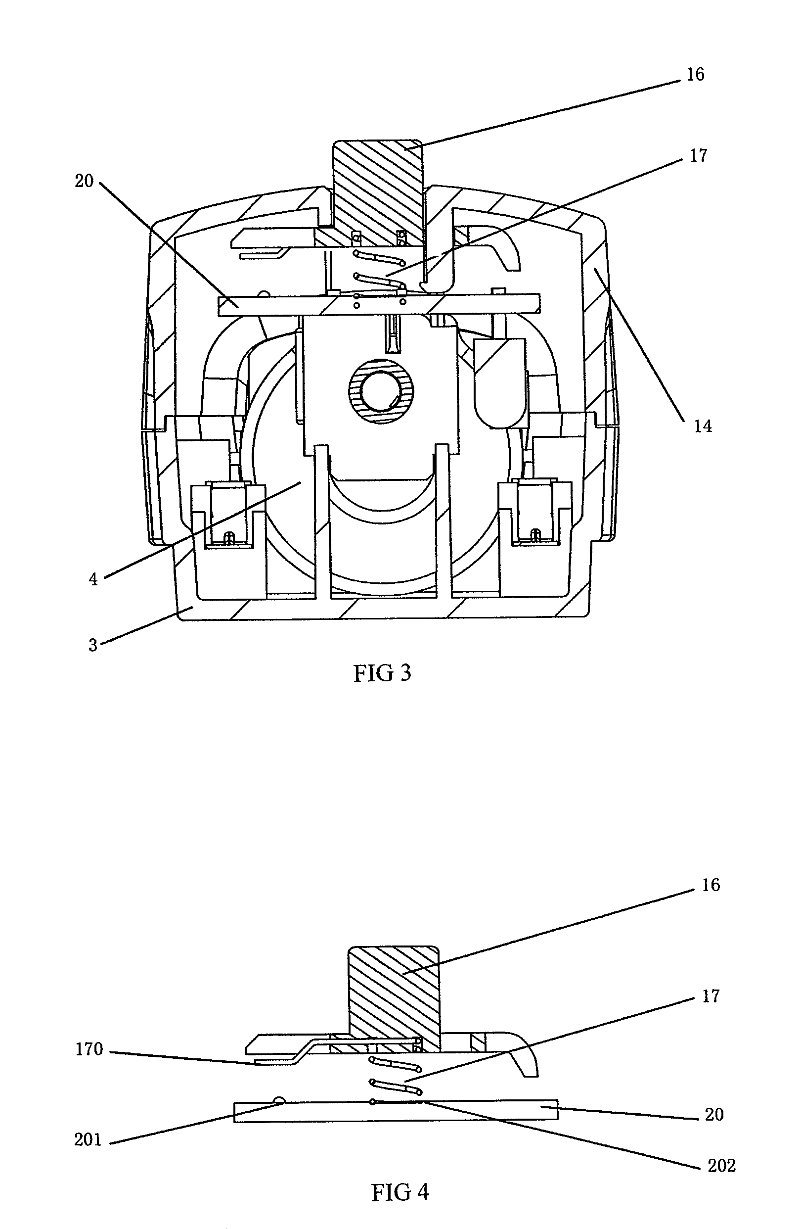 Leakage current protection plug and interrupt protection plug contact spring structure