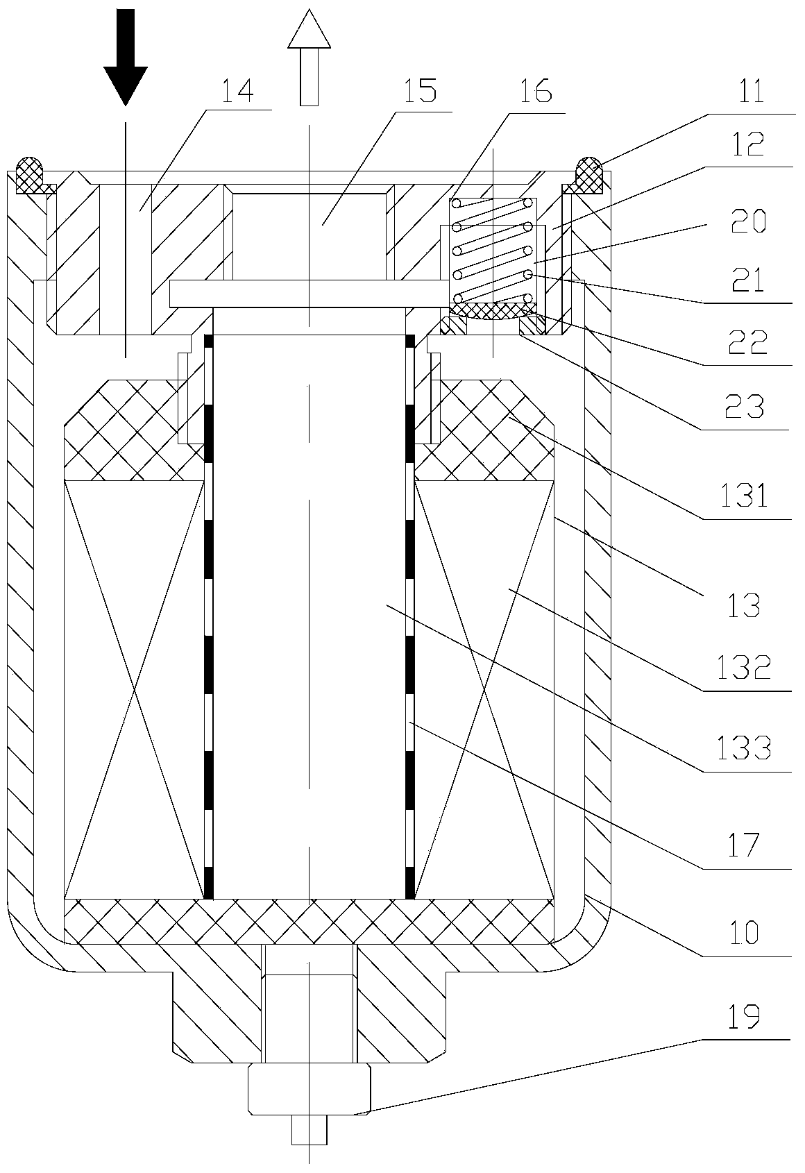 Removable spin-on filter and method of filtering fluid therefor