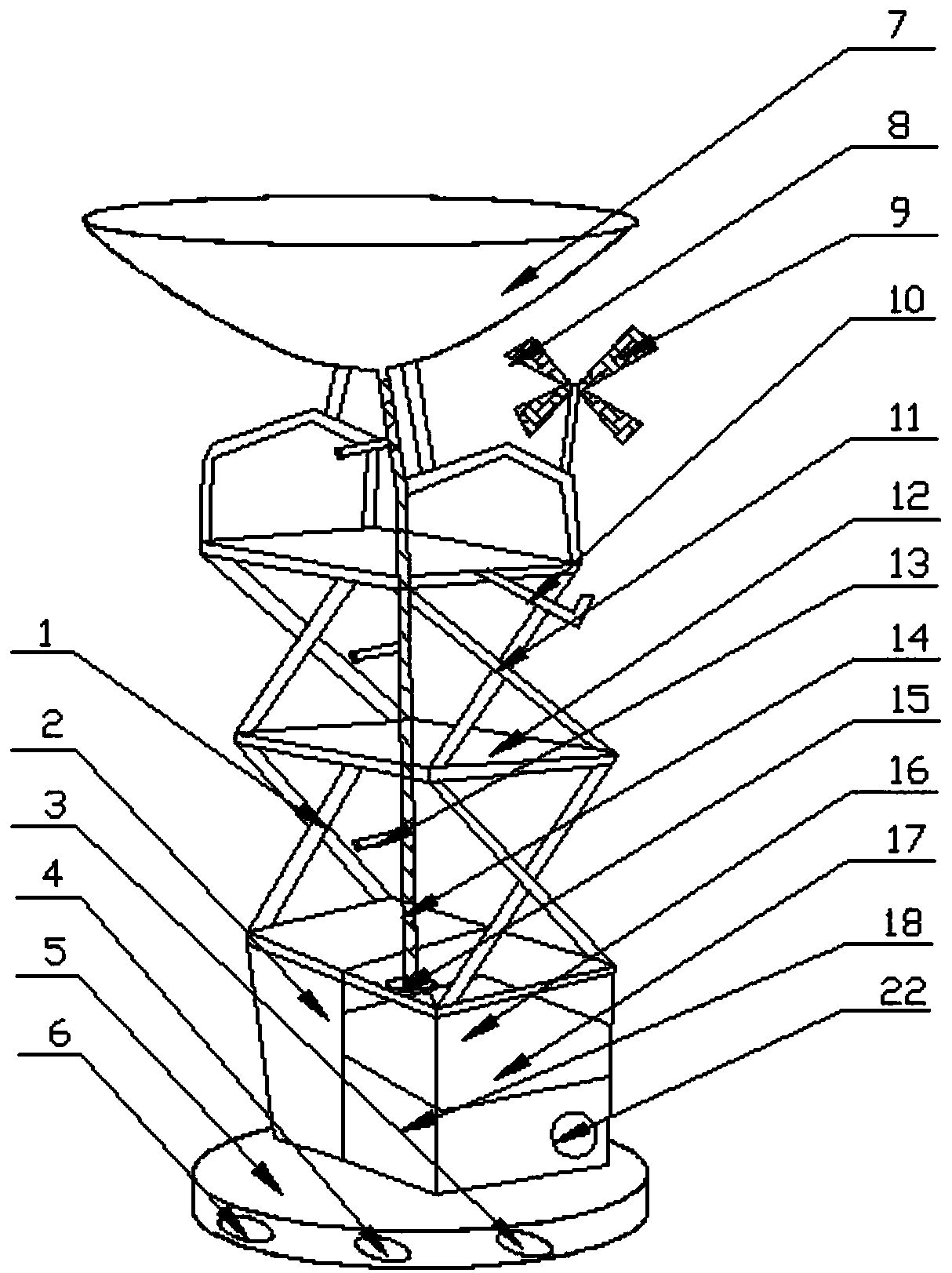 Environmental-protection flower shelf capable of recycling kitchen water