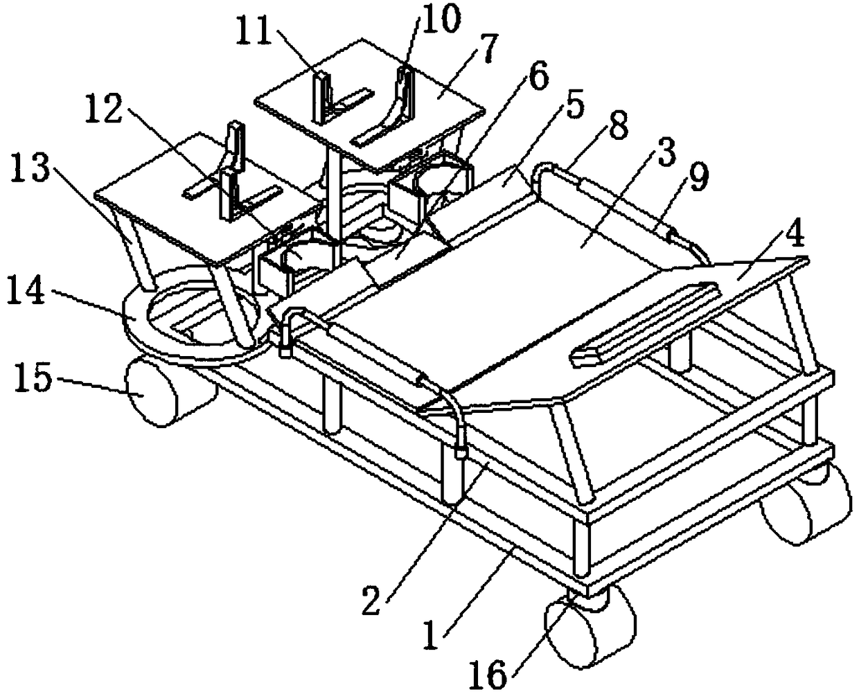 Adjustable midwifery bed for obstetrical nursing