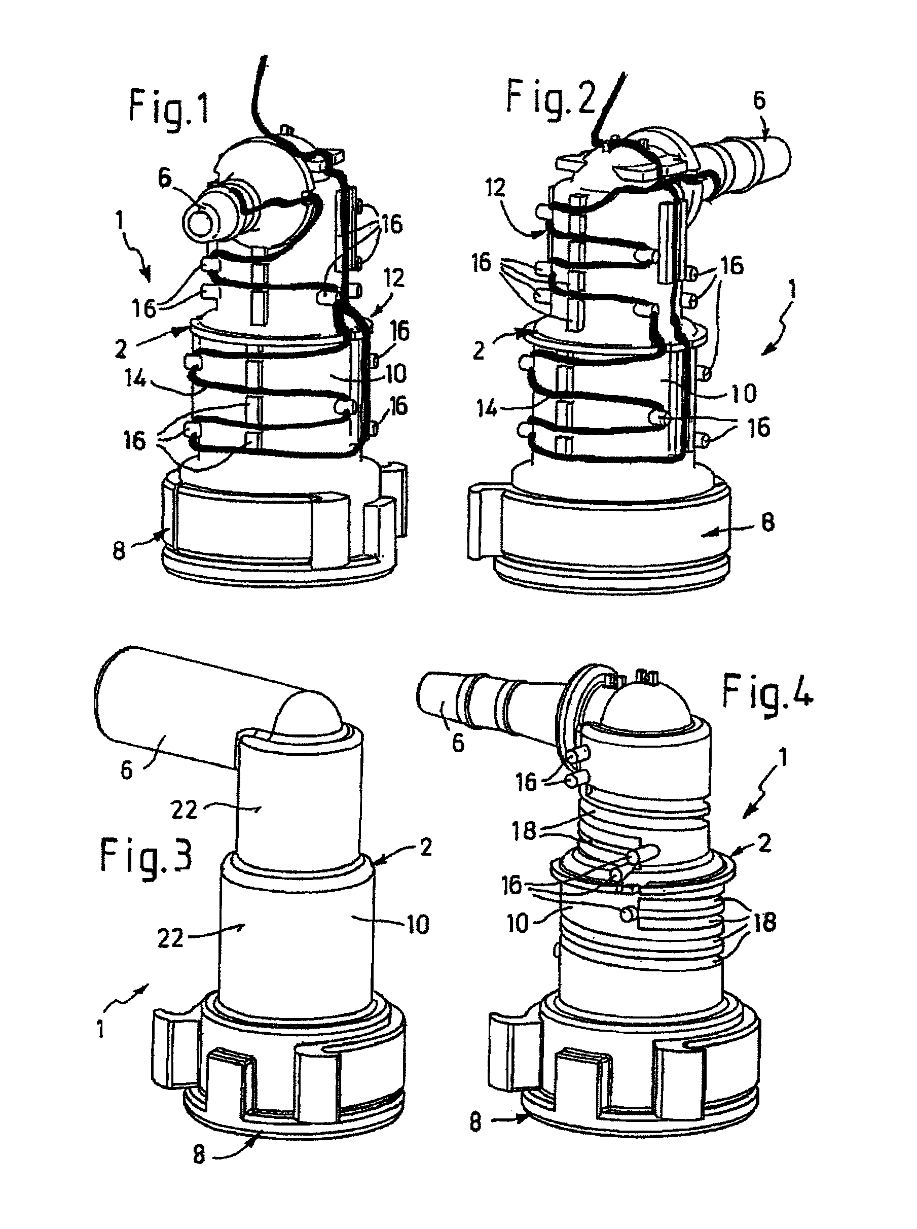 Line connector for media lines