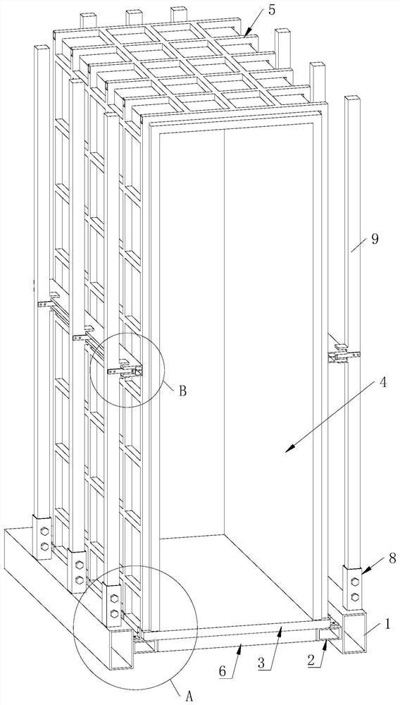 Whole bathroom connecting structure suitable for container house