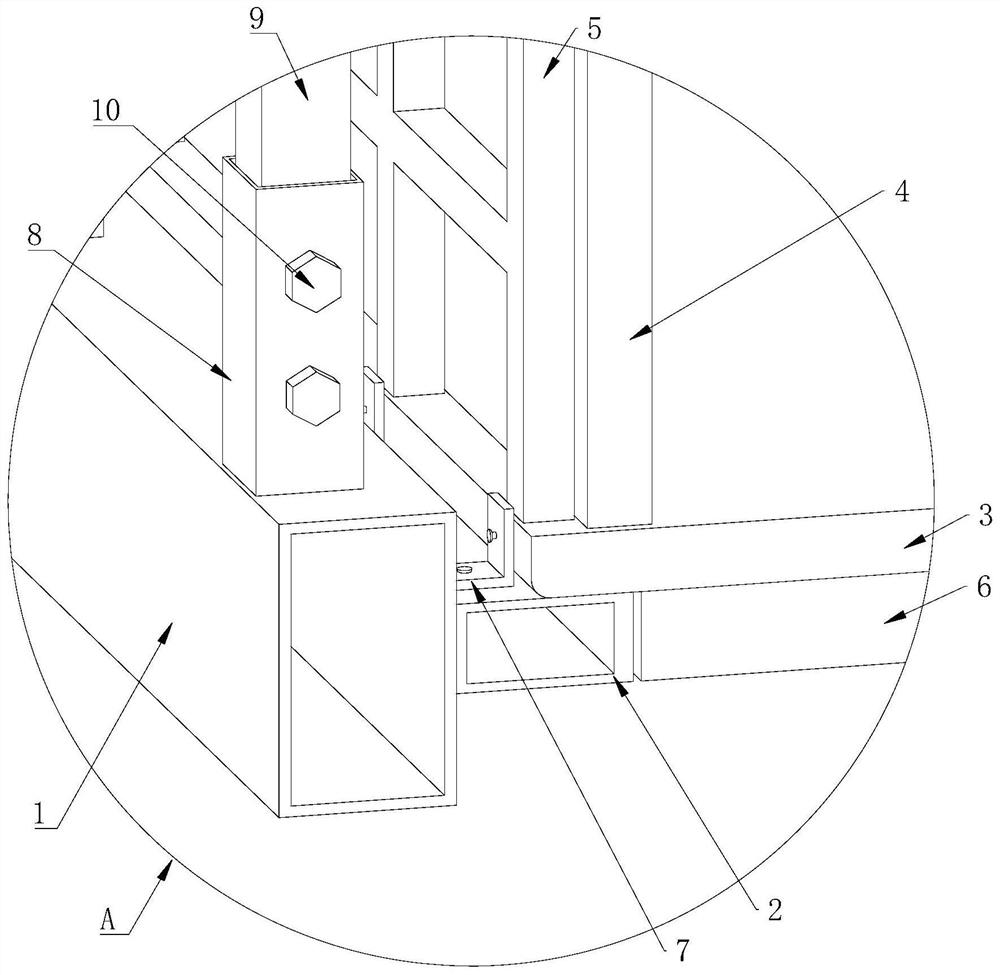 Whole bathroom connecting structure suitable for container house