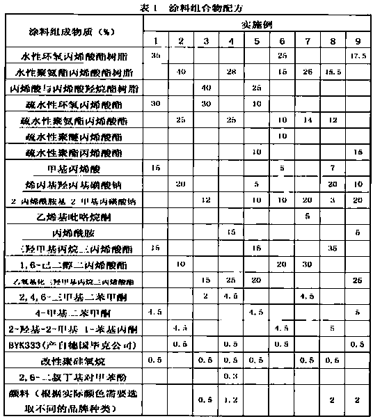 Ultraviolet-cured hydrophilic coating composition and preparation method thereof