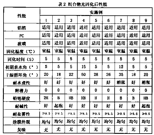 Ultraviolet-cured hydrophilic coating composition and preparation method thereof