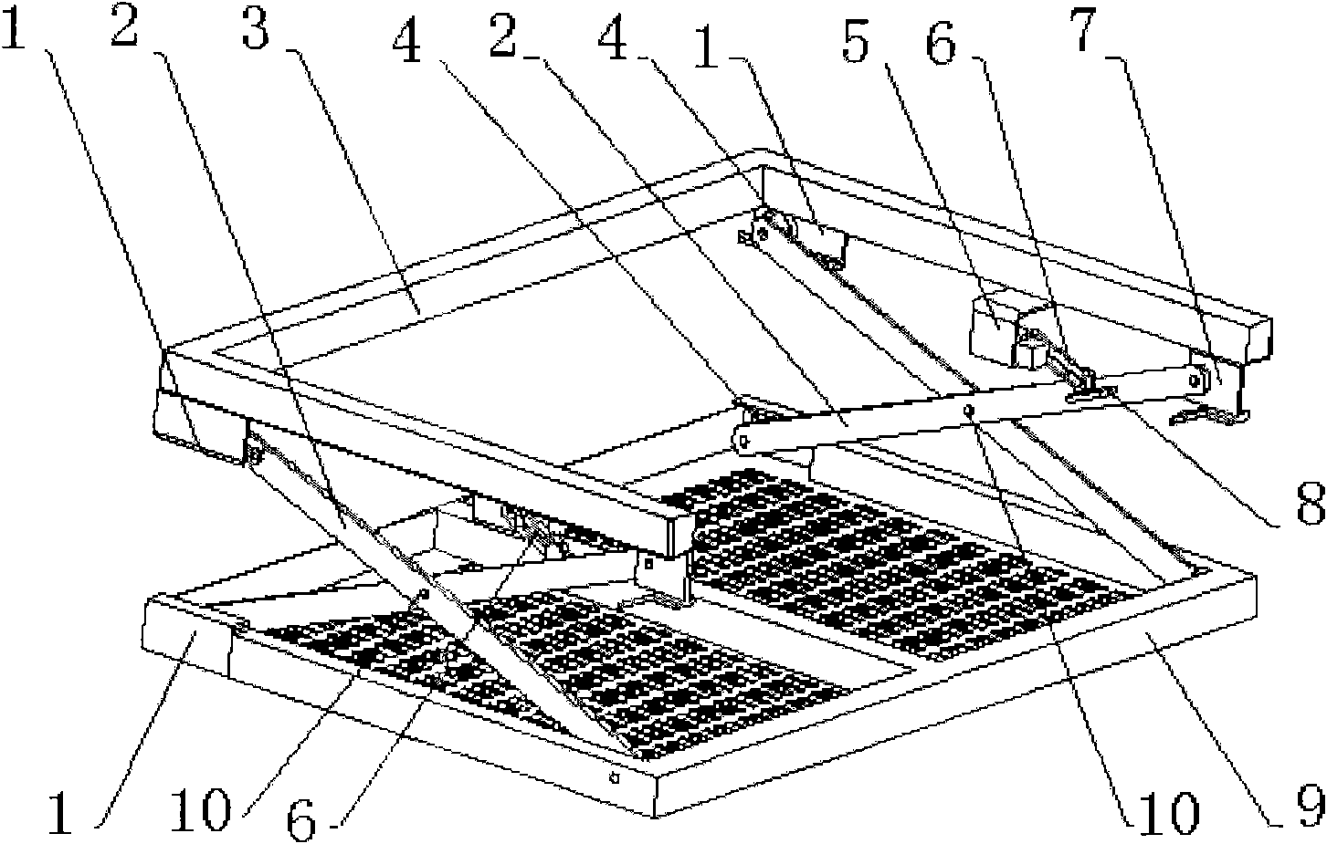 Lower limit anti-collision device of special elevator of stepped fan drum