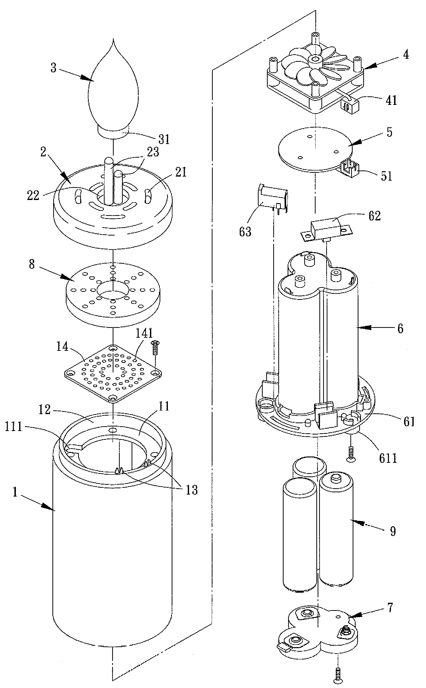 Fragrance releasing electronic candle