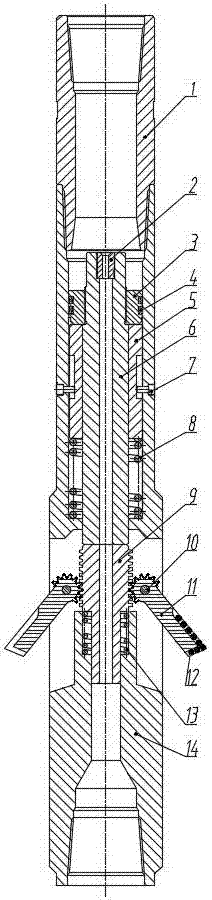 Variable-diameter hydraulic cutter capable of realizing continuous cutting of sleevings with different diameters through gear and rack transmission