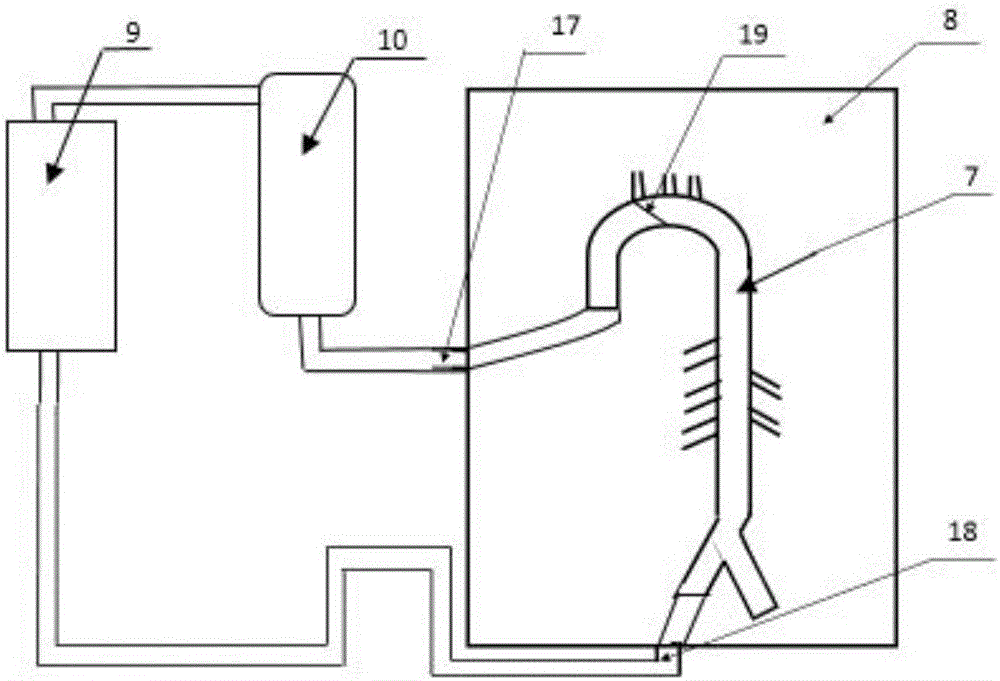 Aorta covered stent interventional operation simulator