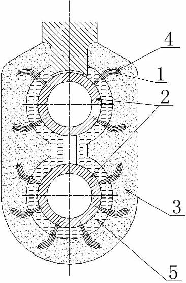 Water beam with thermal insulating sleeve for heating furnace