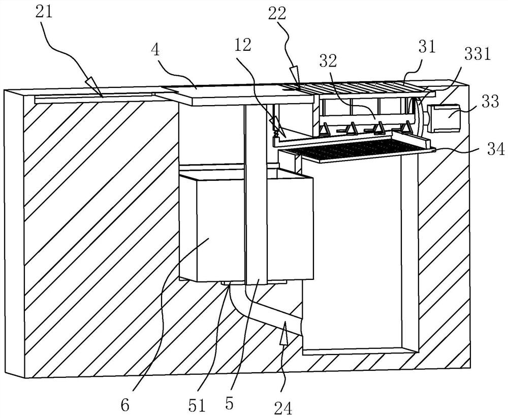 Sponge city seepage drainage structure and water circulation system