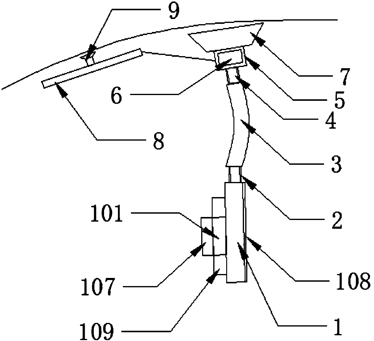 Vehicle-mounted monitoring probe based on bluetooth transmission