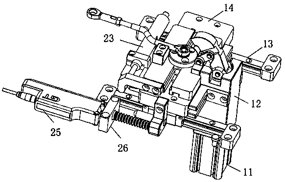 Crankshaft connecting rod positioning and pressing structure in electric actuator pull rod adjusting structure