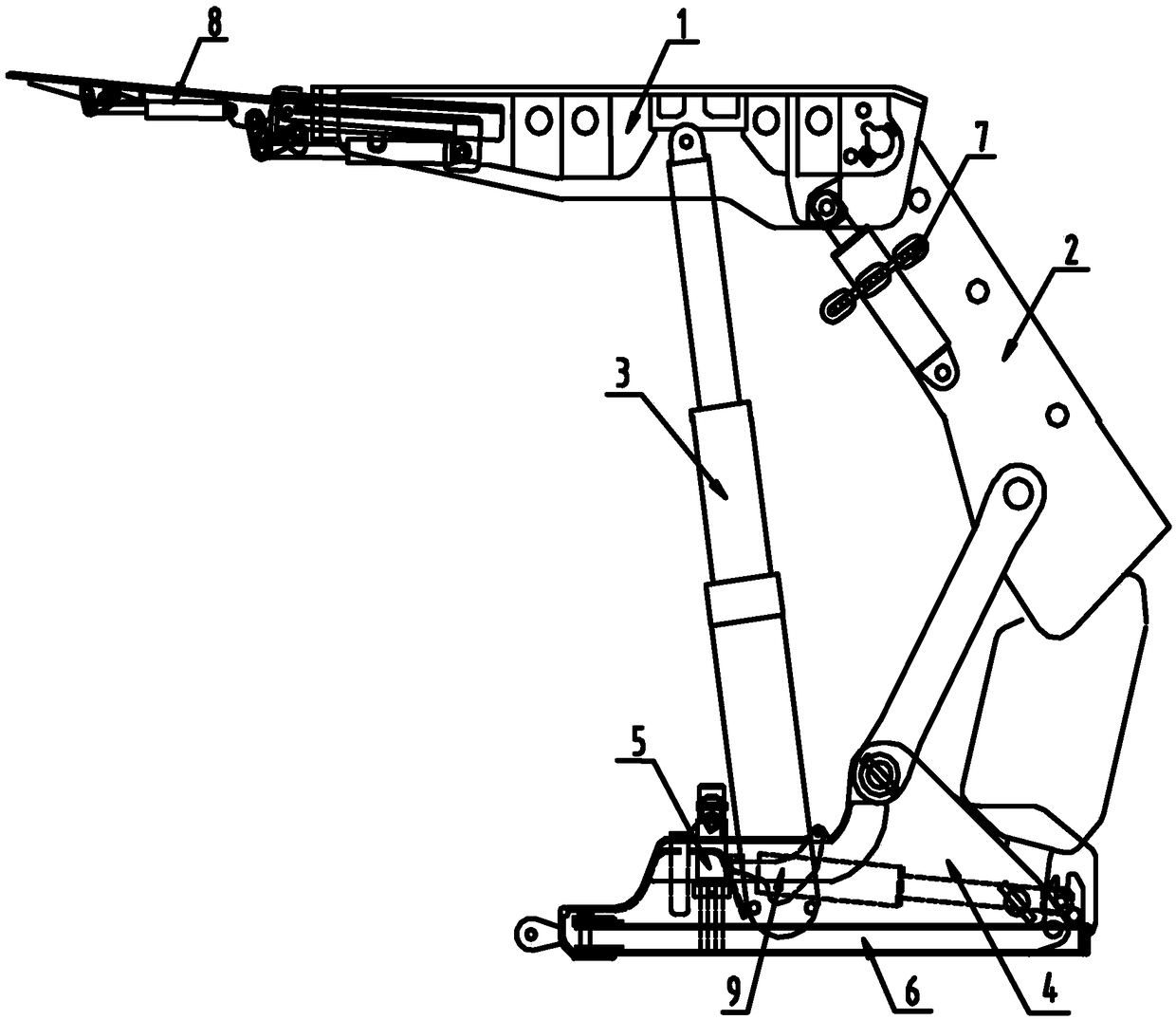 A hydraulic support