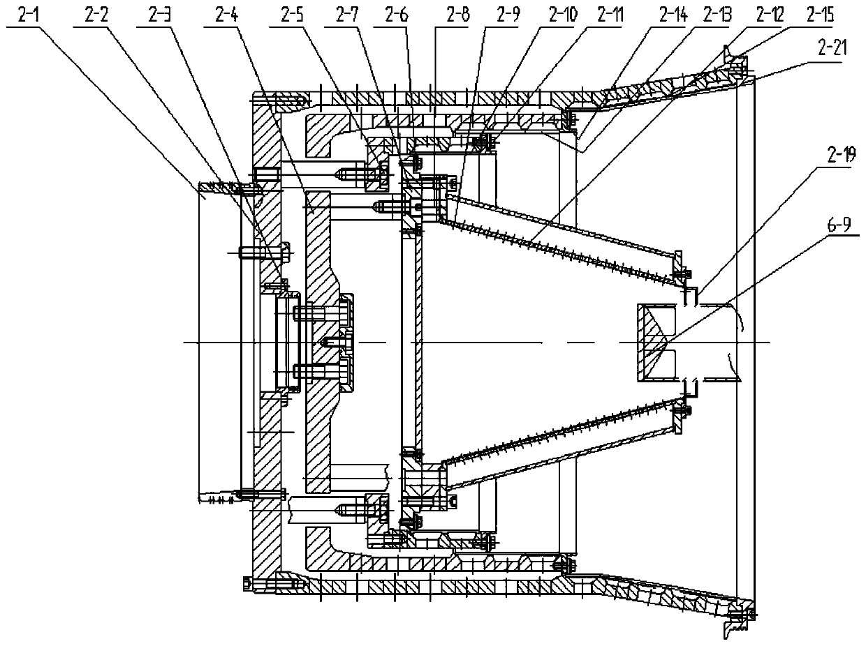 Pushing type centrifugal machine