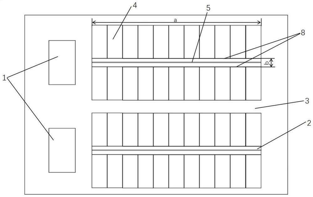 Data center with variable cross-section cold channel