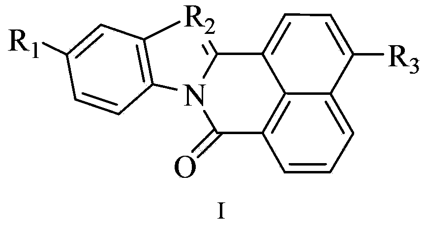 Two-photon fluorescent dye taking isoquinolinone as parent, preparation method thereof and application