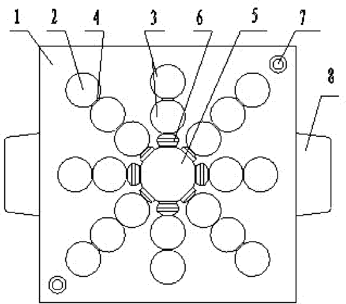 Horizontally-parted casting ball and casting segment mould