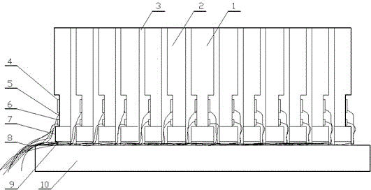 Bearing plate collecting vertical stress of each point on coal-rock mass end face in real time