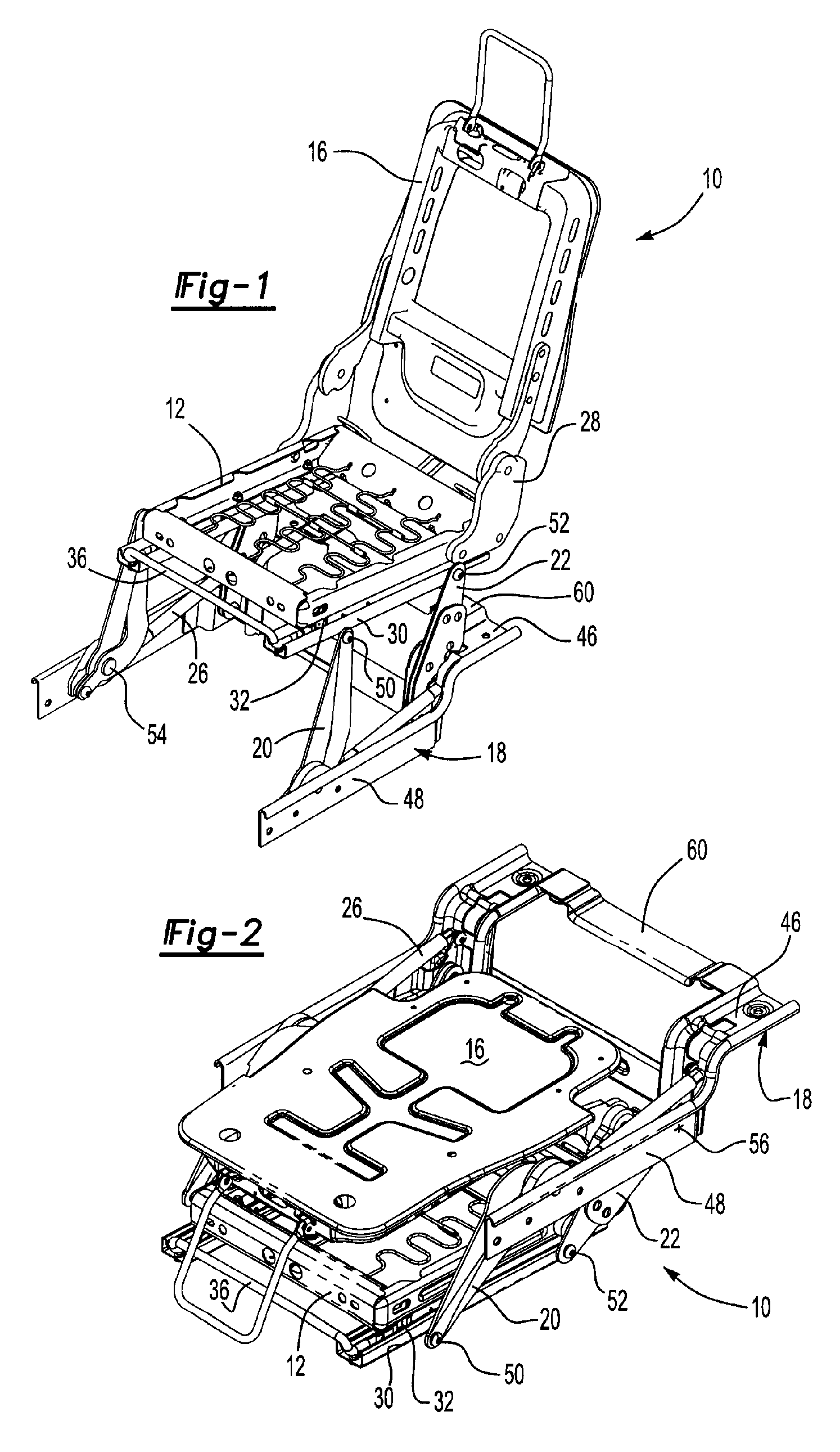 Vehicle seat that tips and kneels and folds into a stowage well