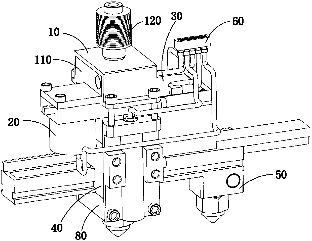 Method of single-sprinkler printing or multi-sprinkler synchronous printing of multi-shaft 3D printer