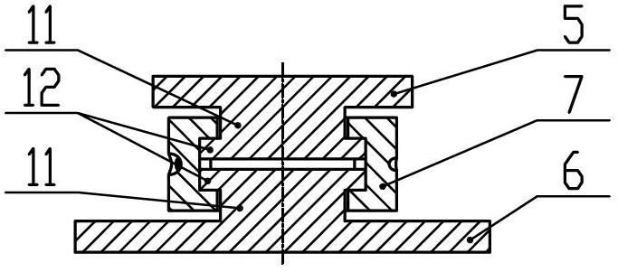 Double guidance type tensile anti-overturn shock-insulation rubber boot