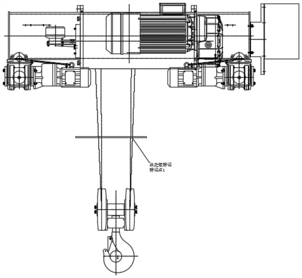 Method for measuring braking glide quantity of electric hoist