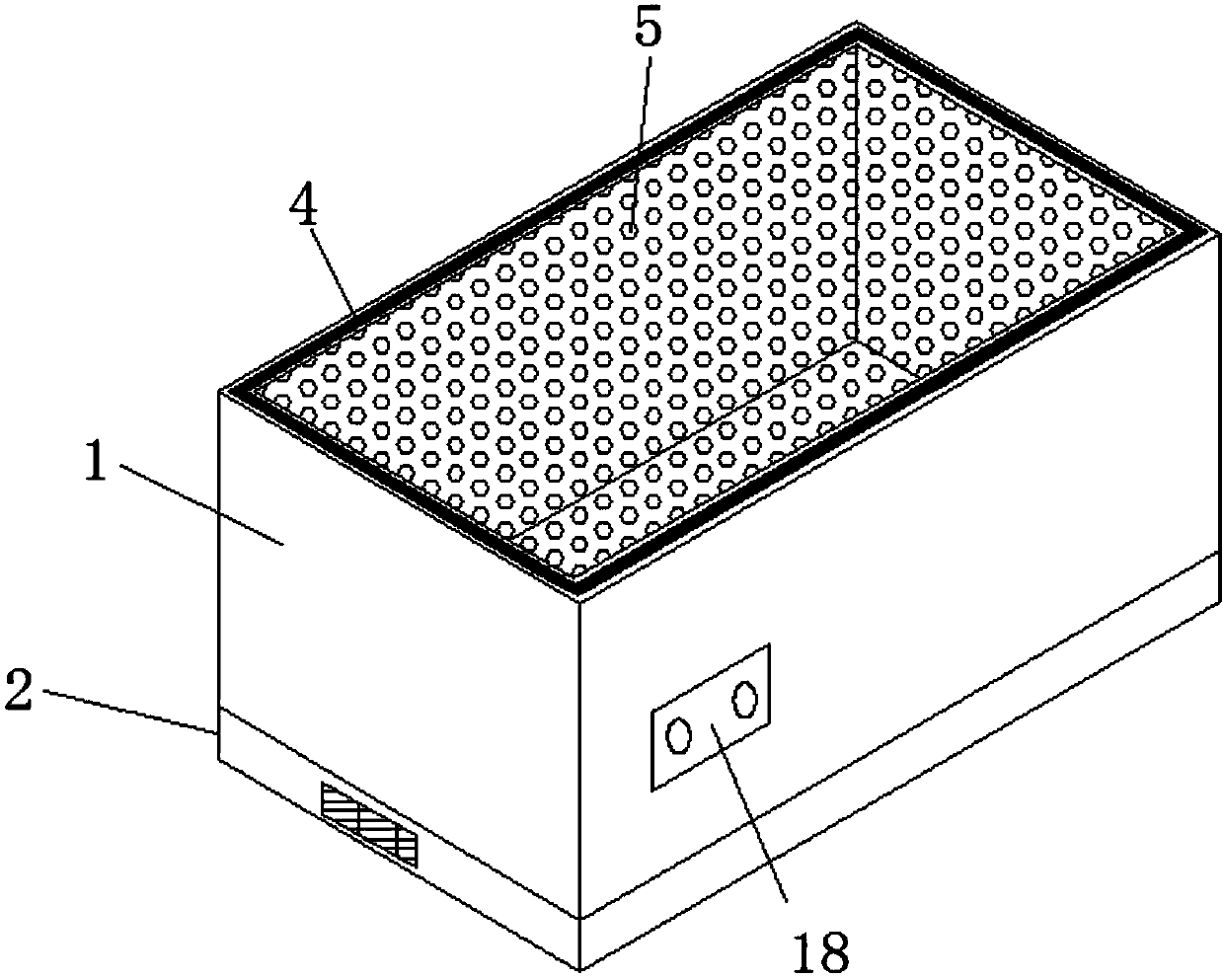 Damp-proof storage wooden box for electronic elements