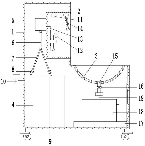 Wound cleaning device for nursing department