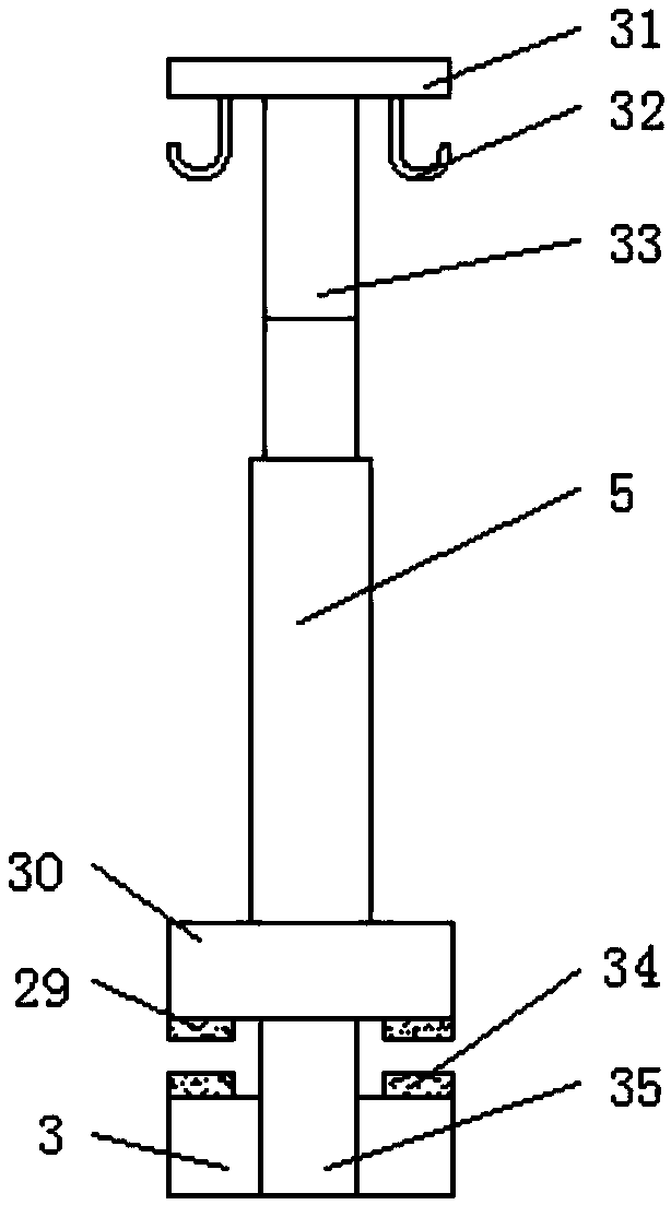 Transfusion bottle hanging and putting device convenient to move for medical transfusion