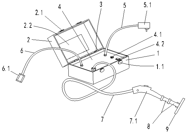 Ground antiskid spraying machine