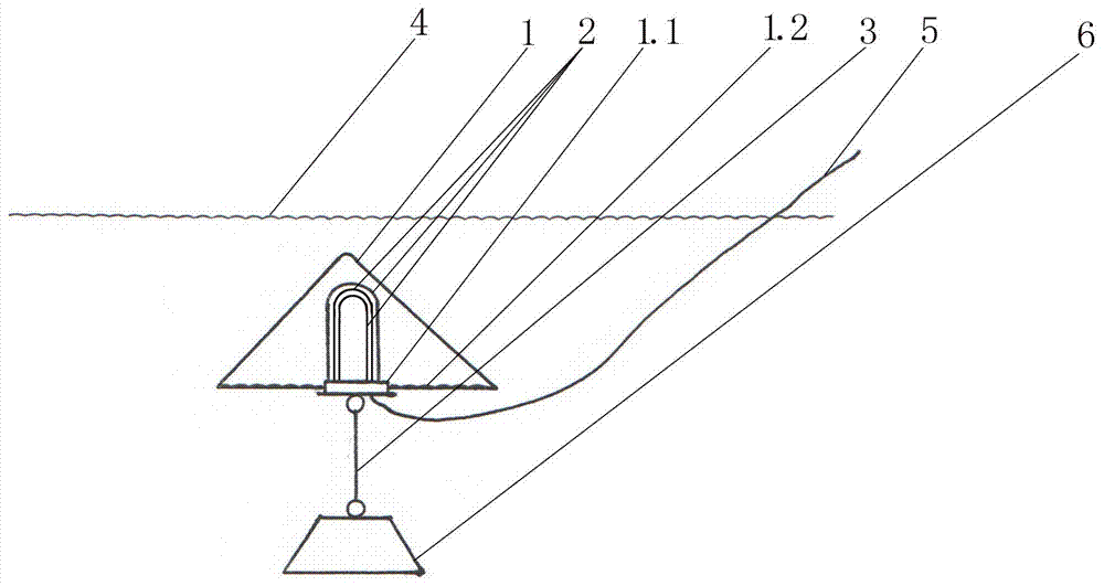 Underwater three-lamp tube pest luring lamp of fishpond provided with diffusion disk