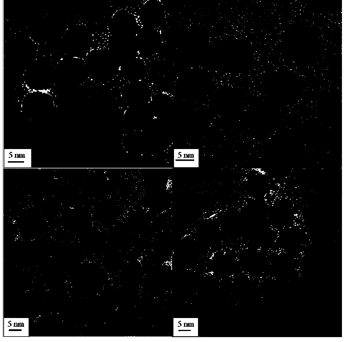 Au@Rh nano particle supported catalyst with core-shell structure and preparation method of Au@Rh nano particle supported catalyst