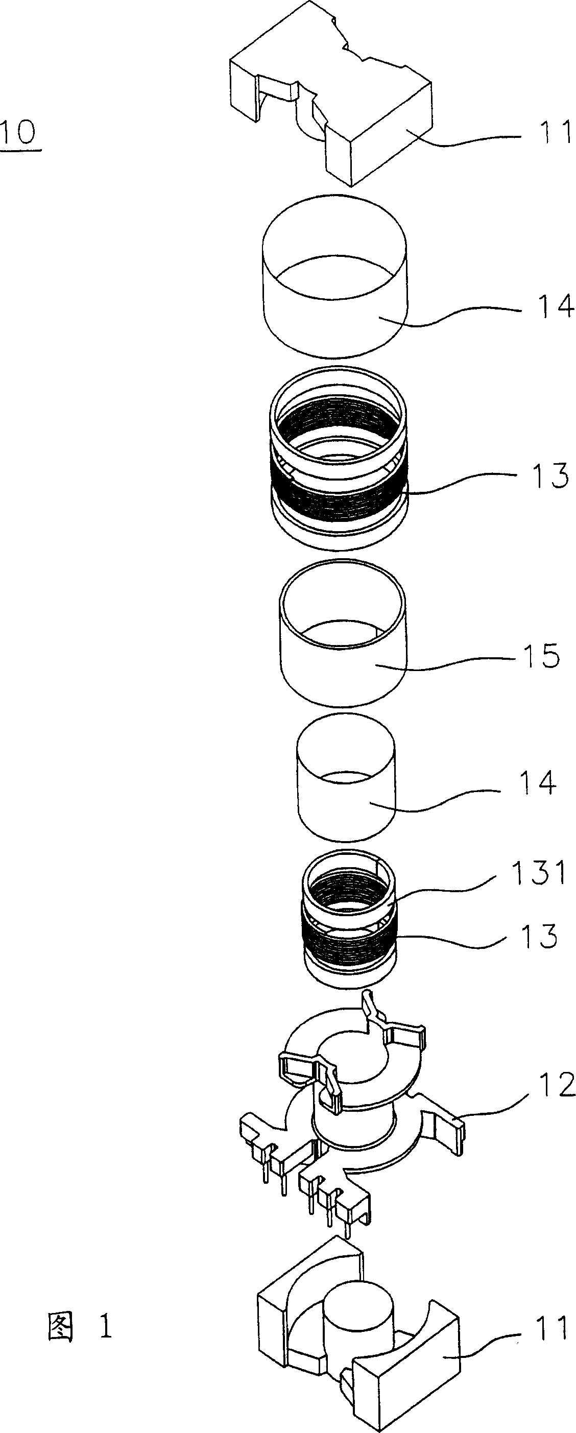 Transformer with wound single unit