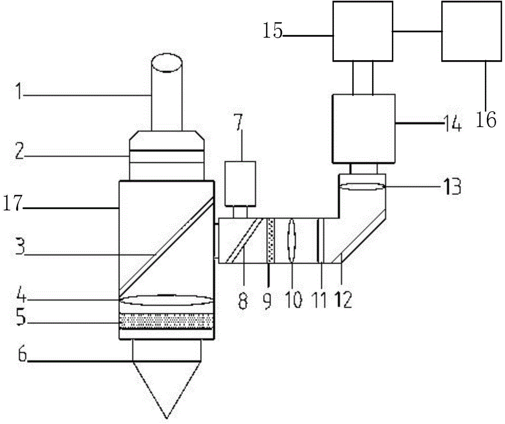 Molten pool monitoring device for laser processing process