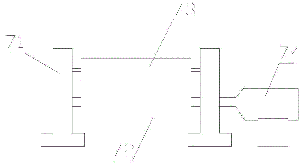 Aluminum strip billet collating device on rewinding machine