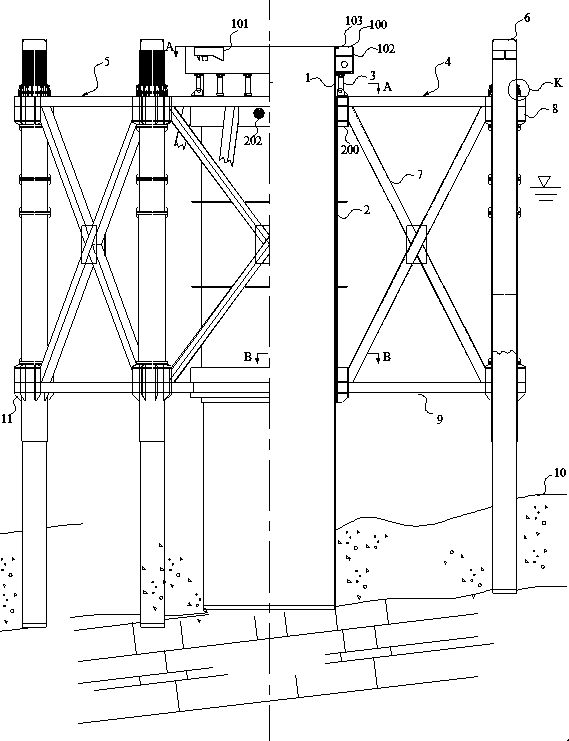 An assembled offshore single-pile foundation construction platform and its construction technology