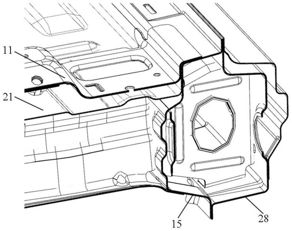 White vehicle body frame