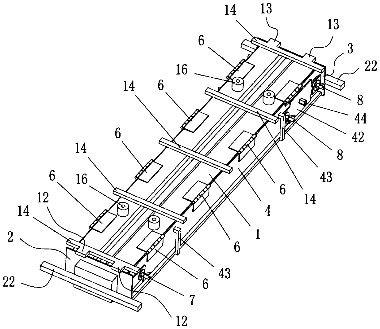 Preparation mold for fabricated bypass type drainage groove for highway pavement