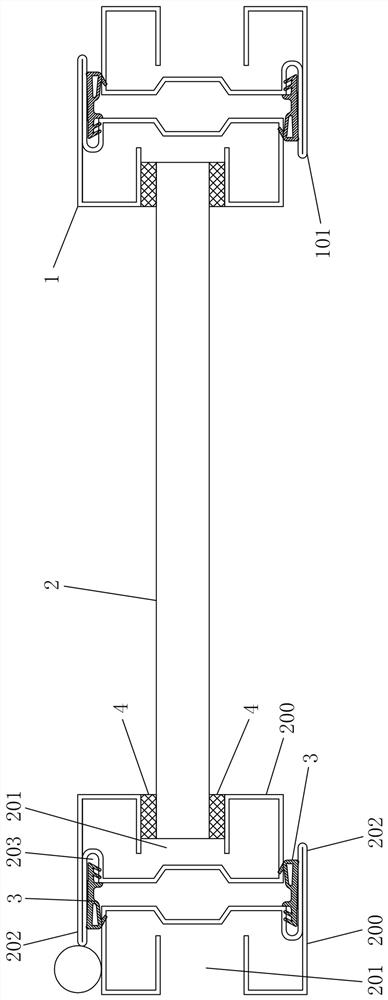 Frame-leaf structure of a door and window system