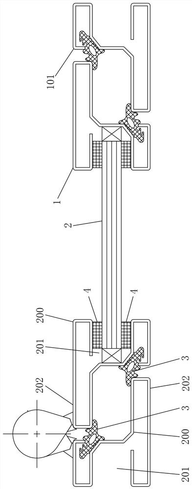 Frame-leaf structure of a door and window system